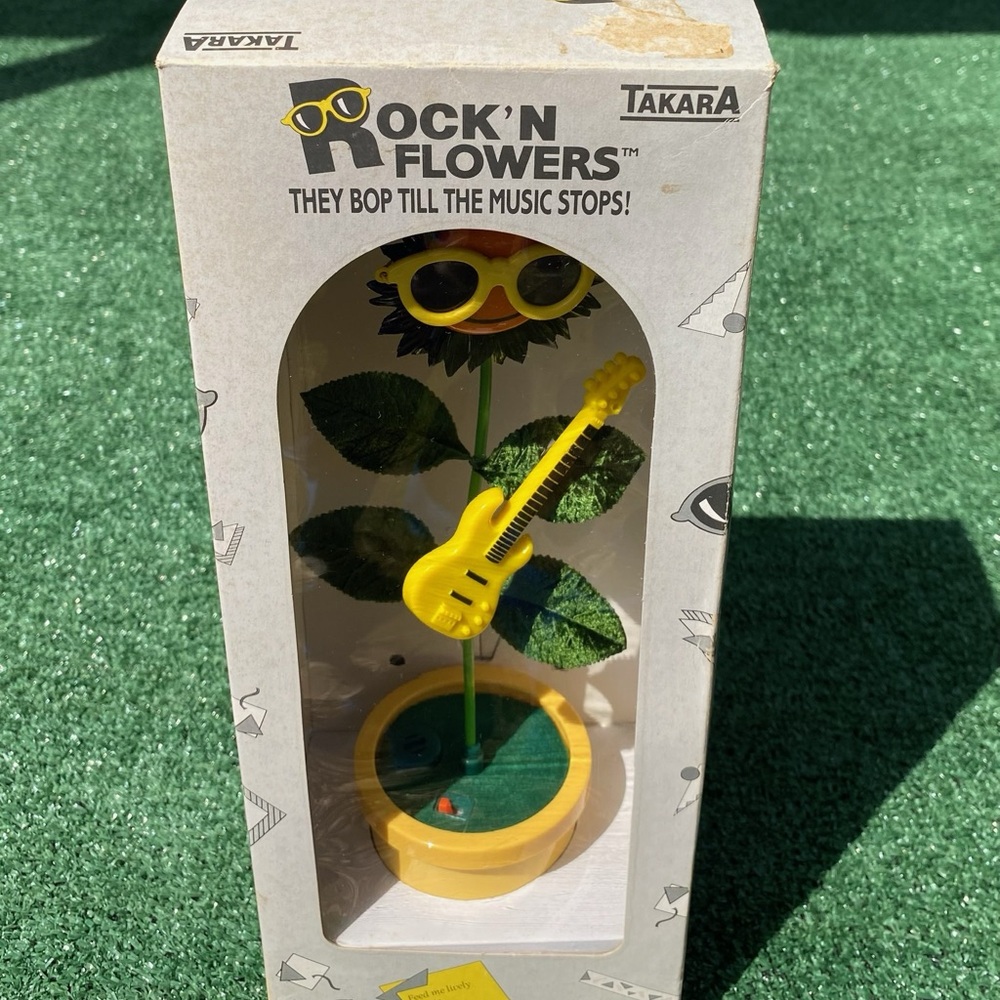 Vintage 1988 Takara Rock N Flowers Animated Dancing Sunflower 12” Works W/ Music